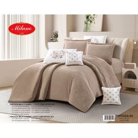 Comforter Firooza Milk Flannel 11 pcs Set Comforter Firooza Milk Flannel 11 pcs Set